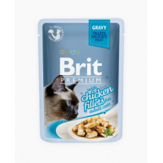 Brit Premium Cat tasakos Delicate Fillets in Gravy pulykával 85g