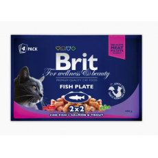 Brit Premium Cat Pouches Fish Plate 4X100g