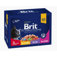 Brit Premium Cat Pouches Familiy Plate 12X100g