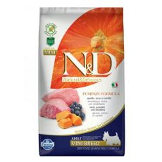 N&D Dog Grain Free bárány & áfonya sütőtökkel felnőtt mini száraz kutyatáp 2,5kg