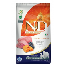 N&D Dog Grain Free bárány & áfonya sütőtökkel felnőtt közepes / nagytestű száraz kutyatáp 2,5kg