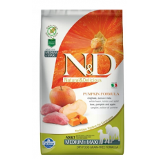 N&D Dog Grain Free vaddisznó & alma sütőtökkel felnőtt közepes / nagytestű száraz kutyatáp 2,5kg