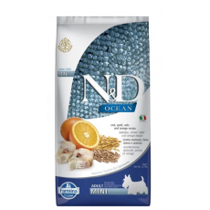 N&D Dog Ocean tőkehal, tönköly, zab & narancs felnőtt mini száraz kutyatáp 7kg