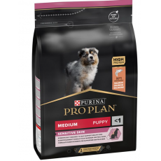 PRO PLAN Medium Puppy SENSITIVE SKIN lazacban gazdag kölyök száraz kutyatáp 3kg